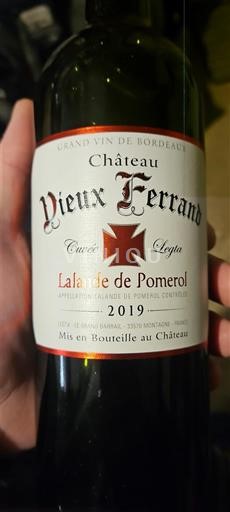Burdeos Lalande-de-Pomerol Château Vieux Ferrand Lepta 2019