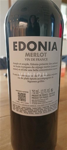 Sudoeste Não especificado Edonia Merlot Não Sazonado