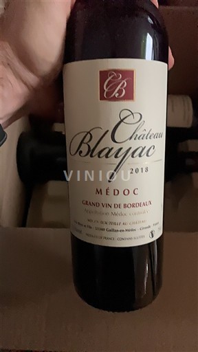 Bordeaux Médoc Château Blayac 2018