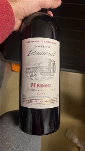 Bordeaux Médoc Château Letaillanot 2003