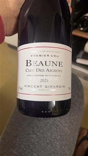 Burgundi Beaune Premier Cru Vincent Girardin Clos des Aigrots 2021