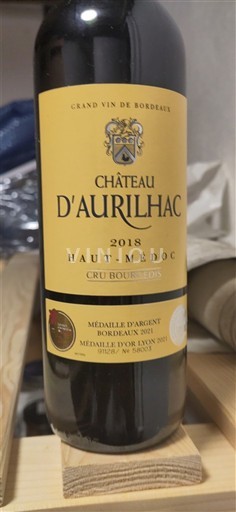 Bordeaux Haut-Médoc Château Aurilhac 2018