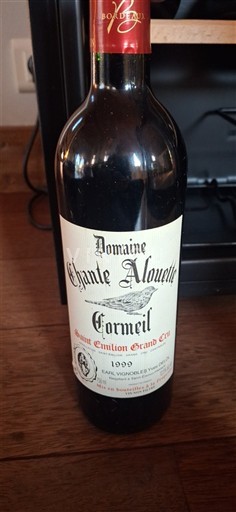 Bordeaux Saint-Émilion Grand Cru Grand Cru Domaine Chante Alouette Cormeil 1999