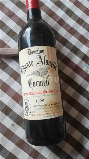 Bordeaux Saint-Émilion Grand Cru Grand Cru Domaine Chante Alouette Cormeil 1999