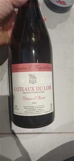 Loiren laakso Coteaux-du-loir Domaine J. Martellière Pineau d'Aunis 2023