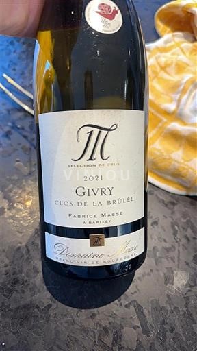 Bourgogne Givry Domaine Masse Clos de la Brûlée 2021