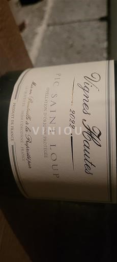 Langvedok Pic-saint-loup Mas de la Rouvière Vignes Hautes 2022