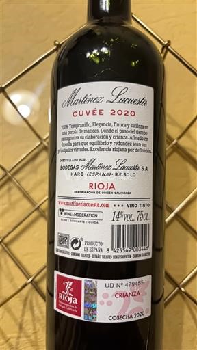 La Rioja Rioja Martínez Lacuesta 2020
