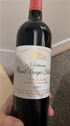 Bordeaux Pauillac Grand Cru Château Haut-Bages Libéral 2005