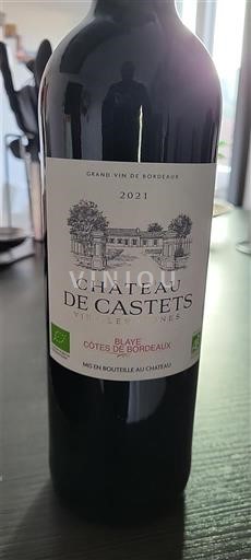 Bordeaux Blaye-côtes-de-bordeaux Château Castets 2021