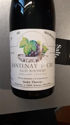 Borgoña No especificado Premier Cru André Cherrier Clos Rousseau 1989