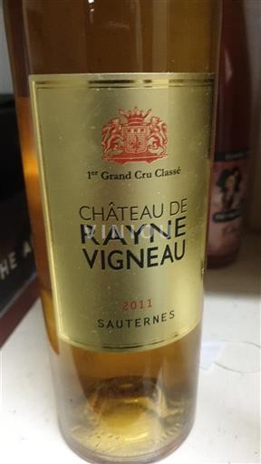 Bordeaux Sauternes 1er Grand Cru Classé Château Rayne Vigneau 2011
