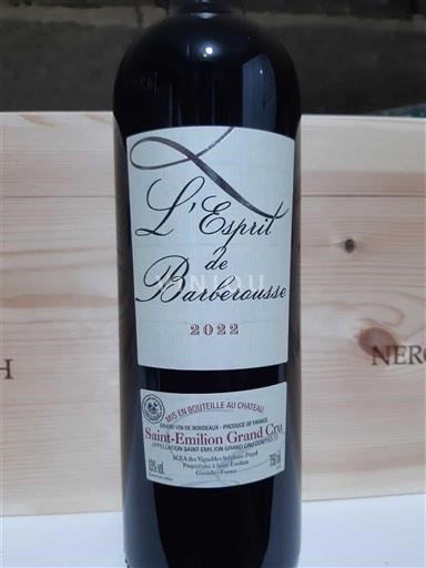 Bordeaux Saint-Émilion Grand Cru Barberousse L'Esprit de Barberousse 2022