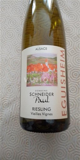 Alsace Domaine Schneider Paul Riesling Vieilles Vignes Không niên vụ