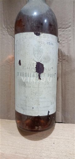 Bordeaux Sauternes Château Argilas le Pape 1976