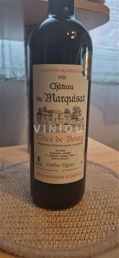Bordeaux Côtes-de-Bourg Château Marquisat Vieilles Vignes 2020