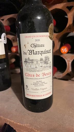 Bordo Кот-де-Бур Château Marquisat Vieilles Vignes 2020