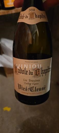 Bourgogne Viré-clessé Cadole du Chapitre Les Bruyères Vieilles Vignes 2018