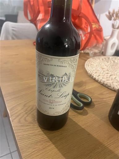 Bordeaux Bordeaux Supérieur Chapelle Saint-Loup 2014