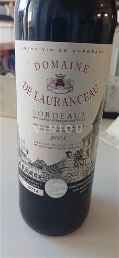Bordeaux Domaine Lauranceau 2008
