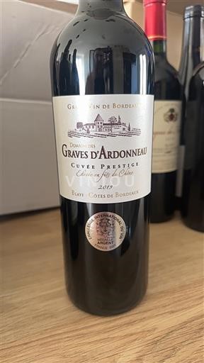 Bordeaux Blaye-côtes-de-bordeaux Graves d'Ardonneau Prestige 2019