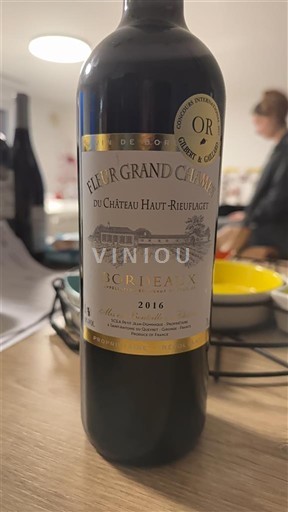 Bordéus Château Haut-Rieuflet Fleur Grand Champ 2016