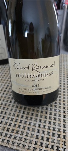 Burgundi Pouilly-fuissé Pascal Renaud Aux Chailloux 2017