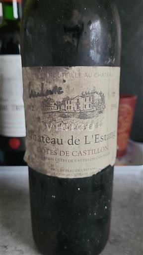 Bordeaux Ospecificerad Château L'Estange 1992