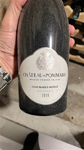 Burgundi Pommard Château Pommard Clos Marey-Monge Monopole 2016