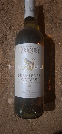 Sudoeste Côtes de Gascogne Domaine Tariquet Premières Grives 2016