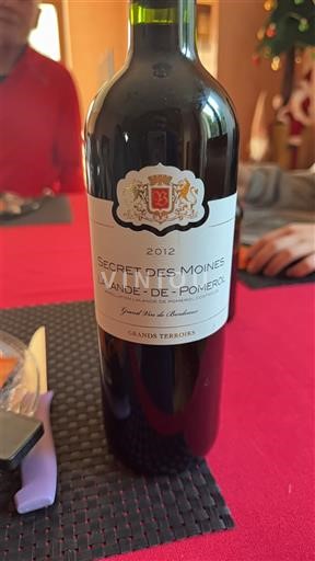 Burdeos Lalande-de-Pomerol Secret des Moines 2012