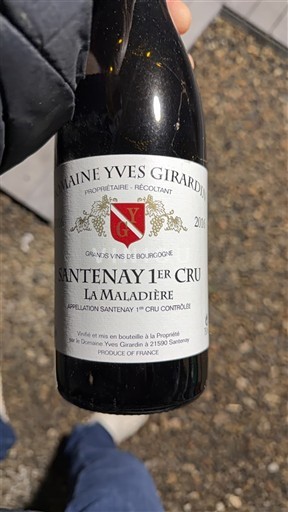 Borgoña No especificado Premier Cru Domaine Yves Girardin La Maladière 2018