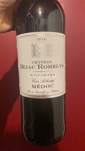 Bordeaux Médoc Château Béjac Romélys Melissa 2016
