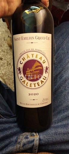 Bordeaux Saint-Émilion Grand Cru Grand Cru Château Galeteau 2020