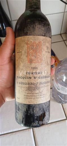 Bordeaux Saint-Georges-Saint-Émilion Château Macquin St-Georges 1986