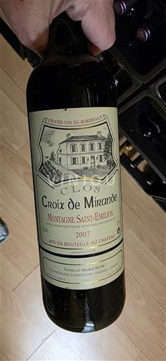 Burdeos Montagne-Saint-Émilion Clos Croix de Mirande 2007