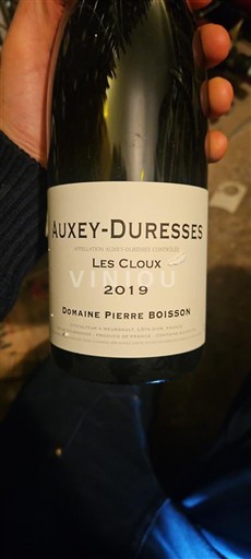 Burgundy Auxey-Duresses Domaine Pierre Boisson Les Cloux 2019