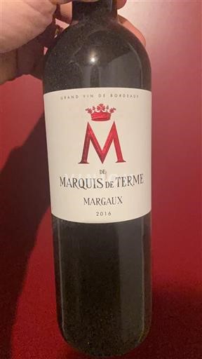 Burdeos Margaux Château Marquis de Terme M de Marquis de Terme 2016