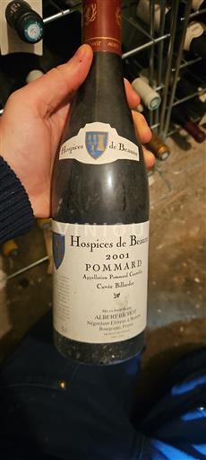 Burgundi Pommard Hospices de Beaune Billardet 2001