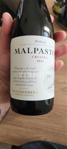 La Rioja Rioja La Carbonera Malpasto Crianza 2021