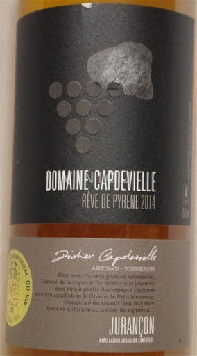 Lounais-Ranska Jurançon Domaine Capdevielle Rêve de Pyrène 2014