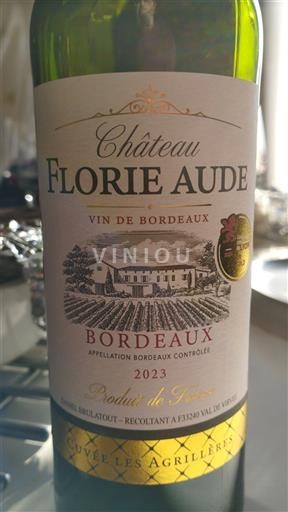 Bordeaux Château Florie Aude Les Agrillenés 2023