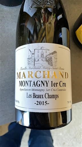 Bourgogne Ikke specificeret Premier Cru Marchand Les Beaux Champs 2015