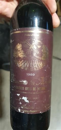 Burdeos Primeras Colinas de Burdeos Domaine Moulin 1989