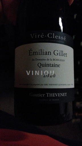 Bourgogne Viré-clessé Domaine La Bongran Émilian Gillet Quintaine 2020