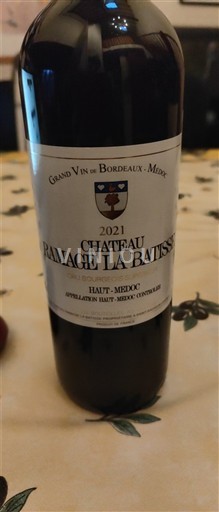 Víno Rouge sec Château Ramage La Batisse MACIF 2021 Francie Bordeaux Haut-Médoc AOC