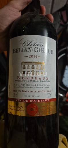 Bordeaux Château Belian-Giraud 2014