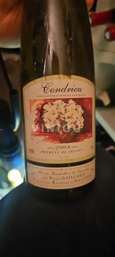 Rhône Valley Condrieu Pierre Gaillard 2004