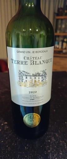 Bordeaux Blaye Côtes de Bordeaux Château Terre Blanque 2020