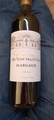 Bordeaux Margaux Château Yrem Valentin 2016